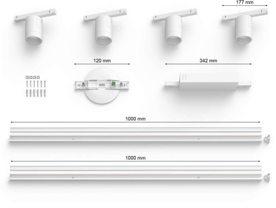 Philips Hue Perifo Schienensystem fr 4 Spots 221,5 cm, Wei