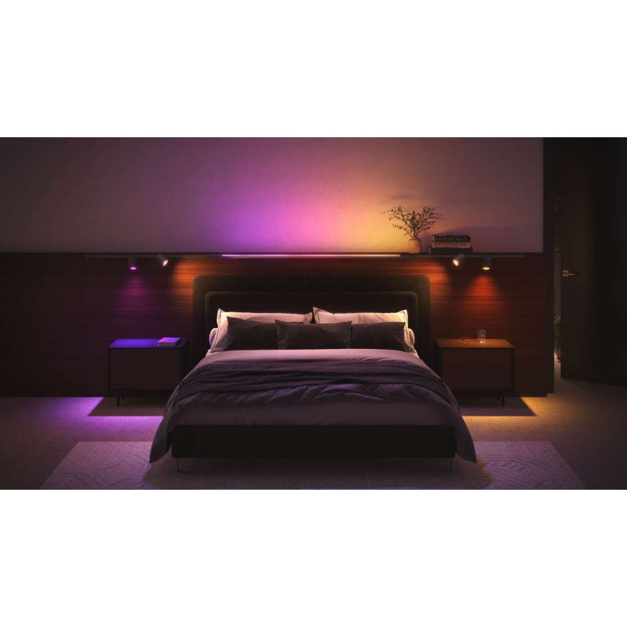 Philips Hue Perifo Wandschienensystem fr 3 Spots 150,4 cm, Schwarz