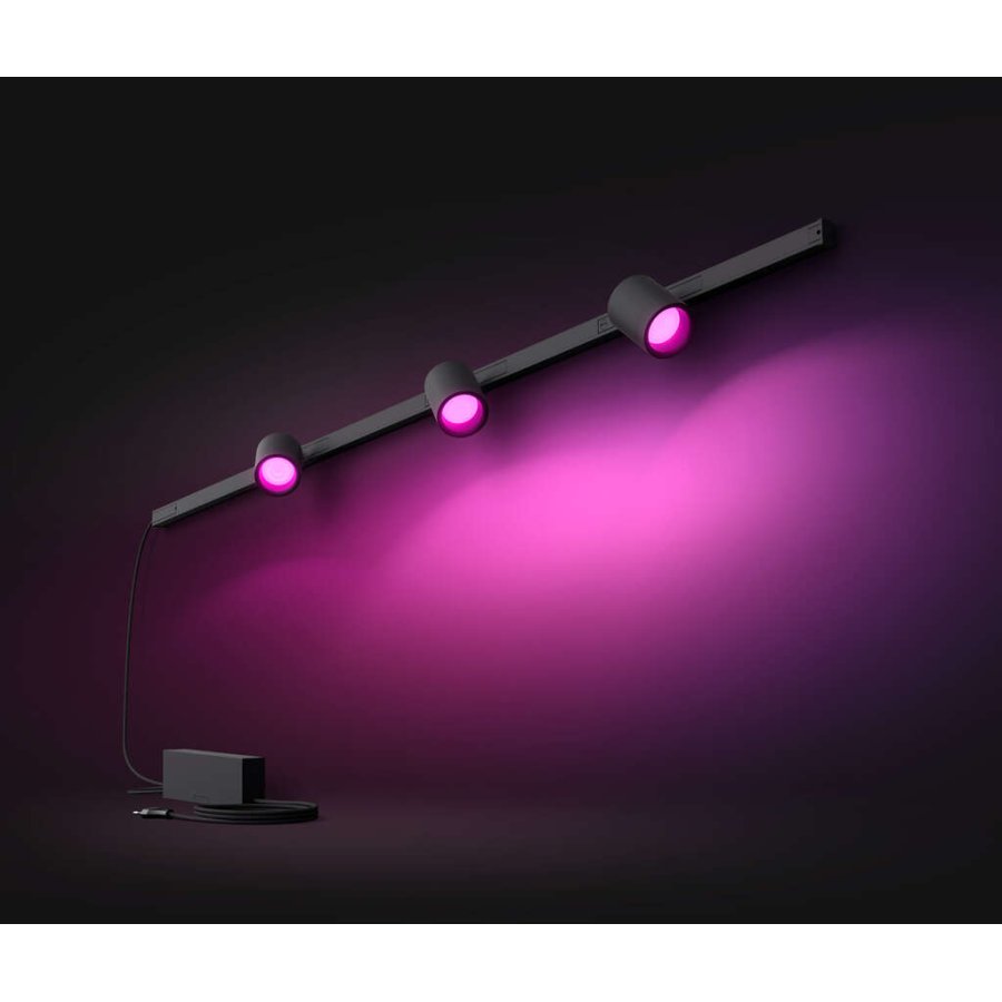 Philips Hue Perifo Wandschienensystem fr 3 Spots 150,4 cm, Schwarz