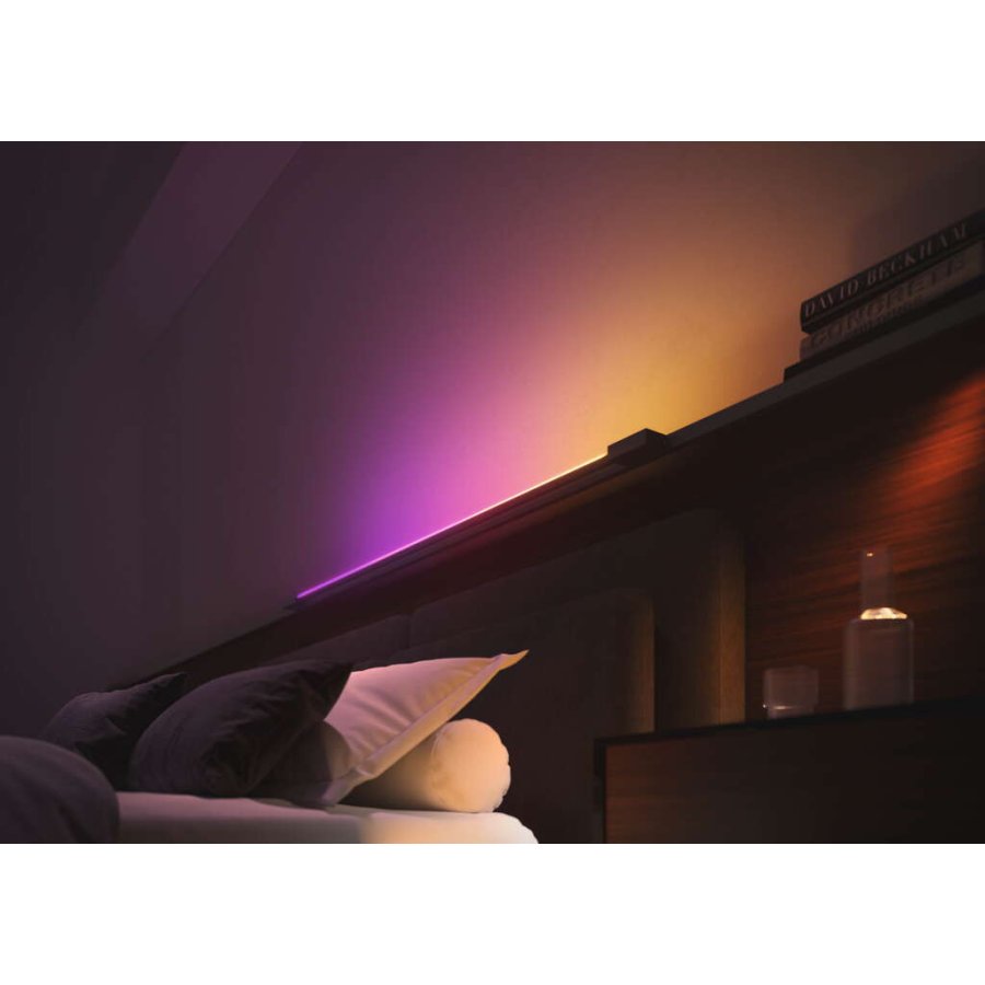 Philips Hue Perifo Wandschienensystem fr 2 Spots und 1 Gradient Light Tube 200,4 cm, Schwarz