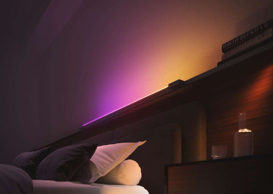 Philips Hue Perifo Wandschienensystem fr 2 Spots und 1 Gradient Light Tube 200,4 cm, Schwarz