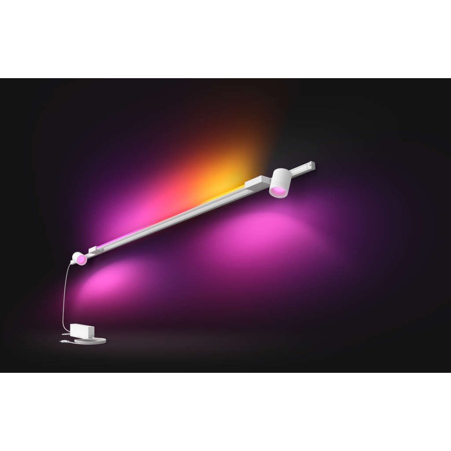 Philips Hue Perifo Wandschienensystem fr 2 Spots und 1 Gradient Light Tube 200,4 cm, Wei