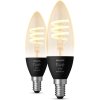 Philips Hue White Ambiance Filament Glhbirne Kerzenform E15 2er Set 3,9 cm