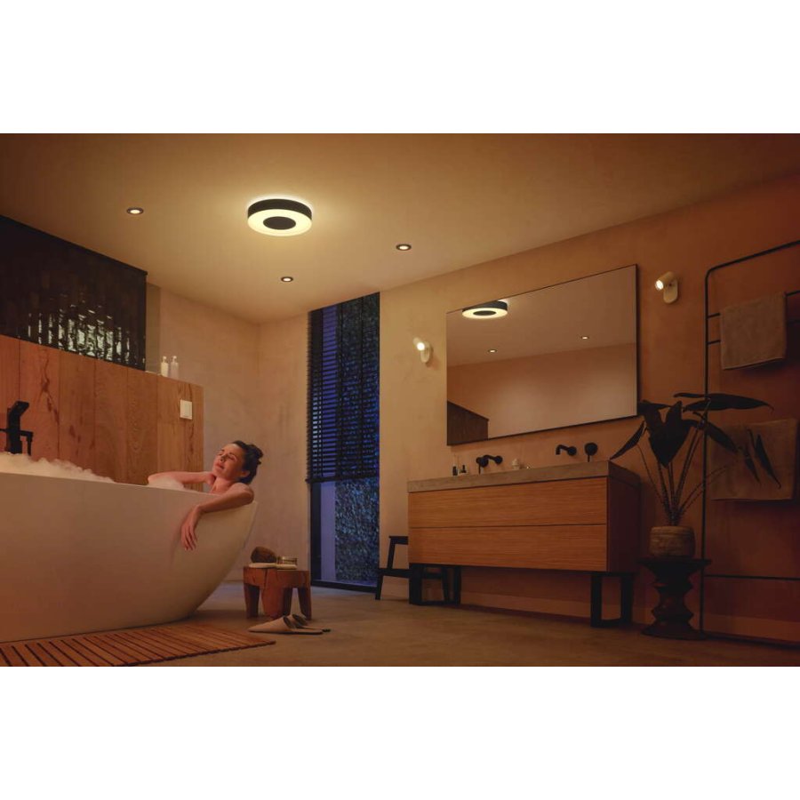 Philips Hue Xamento Deckenlampe fr das Badezimmer 38,1 cm, Schwarz