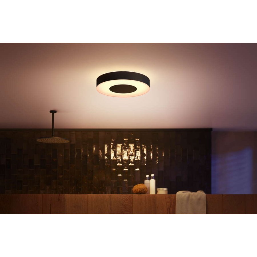 Philips Hue Xamento Deckenlampe fr das Badezimmer 38,1 cm, Schwarz