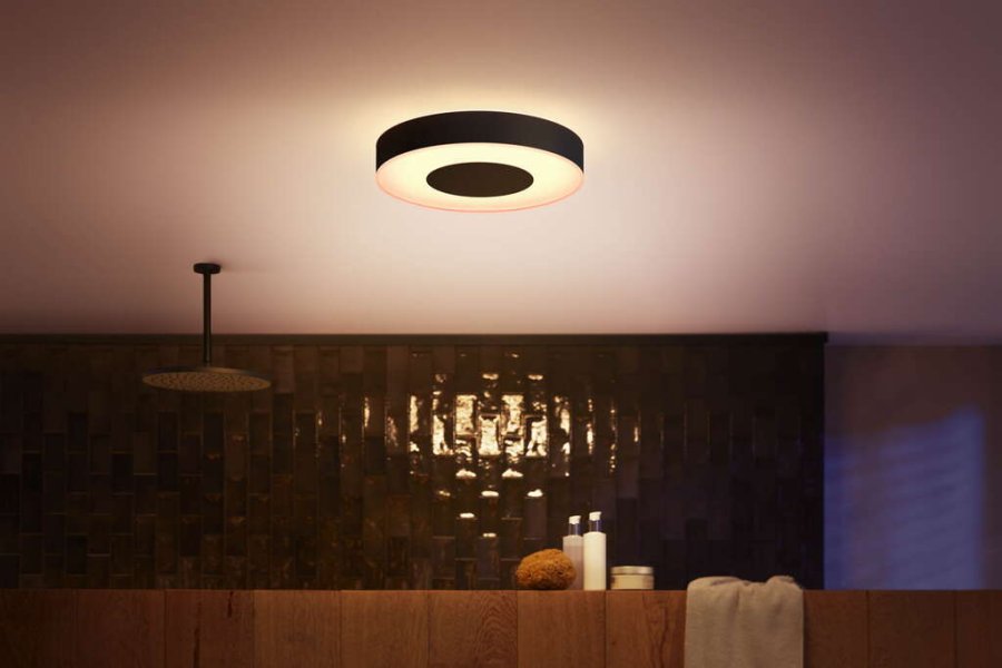 Philips Hue Xamento Deckenlampe fr das Badezimmer 38,1 cm, Schwarz