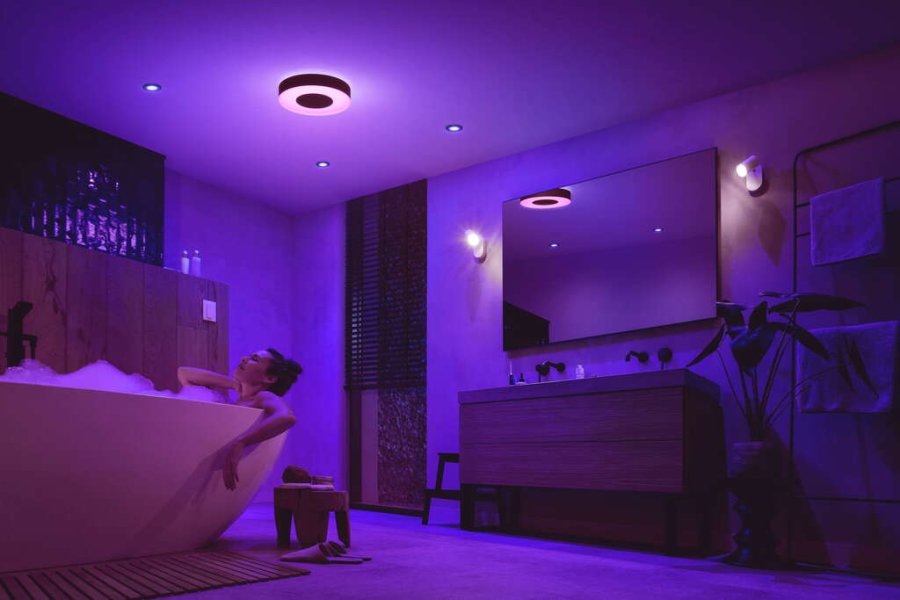 Philips Hue Xamento Deckenlampe fr das Badezimmer 38,1 cm, Schwarz