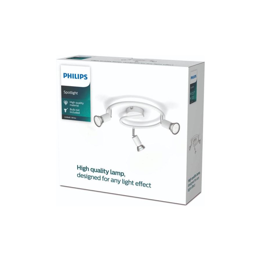 Philips Limbali Spiral Spotlampe 29,3 cm, Hvid