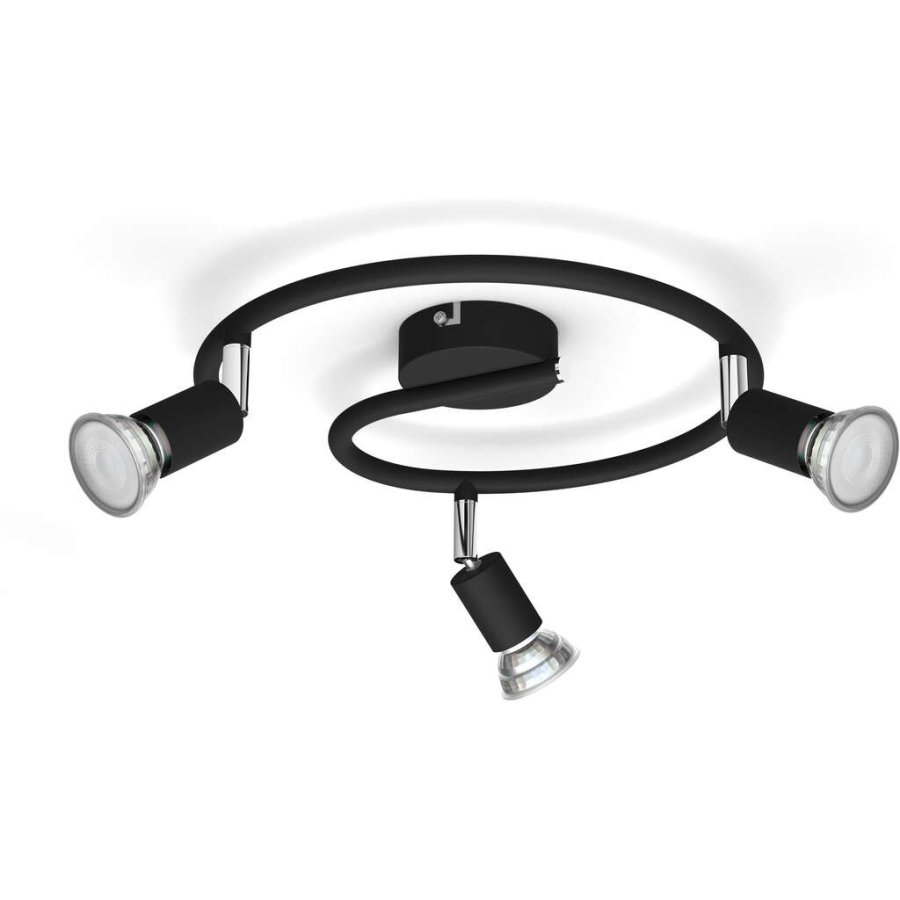 Philips Limbali Spiral Spotlampe 29,3 cm, Sort