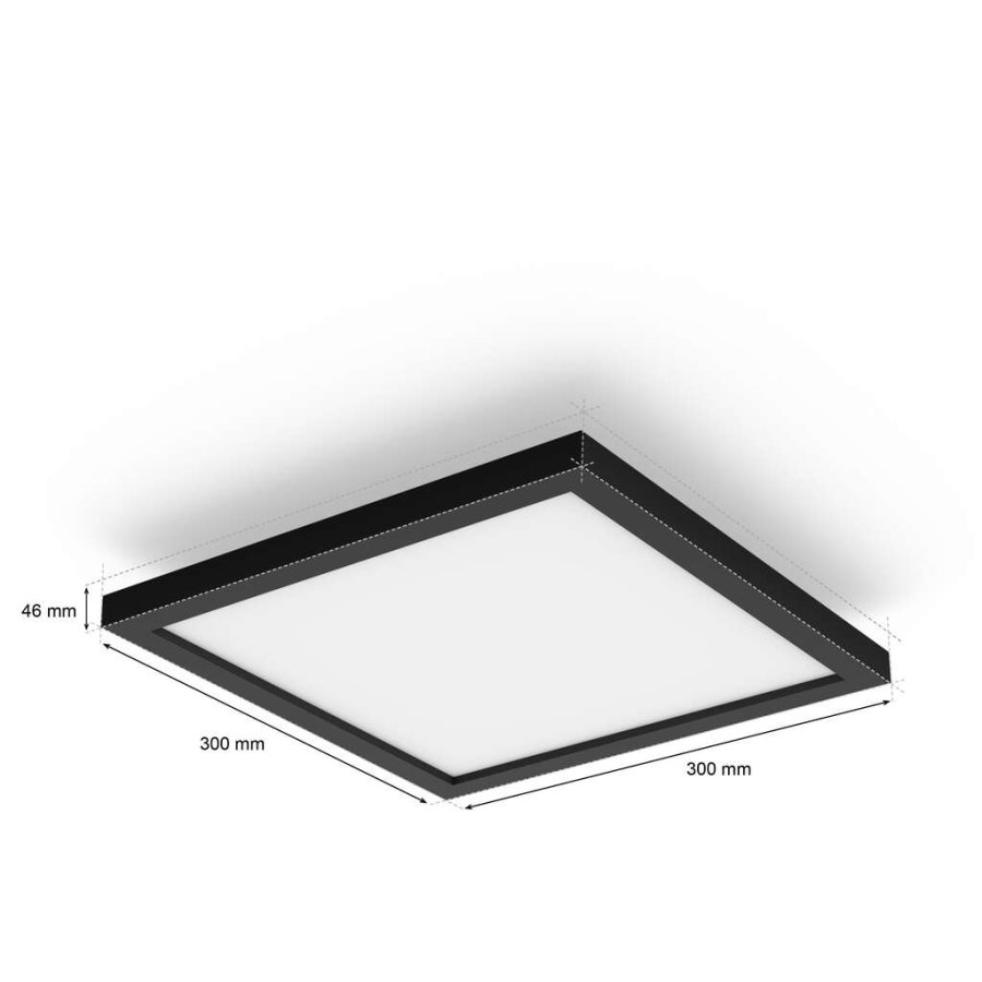 Philips Hue Aurelle Panellampe 30 cm, Schwarz