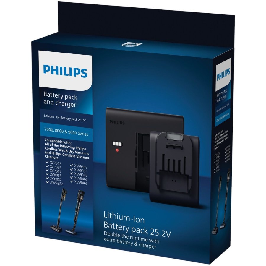 Philips Batteripakke og Oplader Ledningsfri Stvsuger, Sort