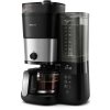 Philips All-in-1 Brew Filterkaffeemaschine mit Mahlwerk, Schwarzes Silber