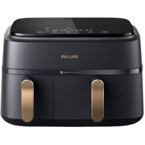 Philips Series 3000 Airfryer m. Zwei Kurven 9 L, Anthrazitgrau