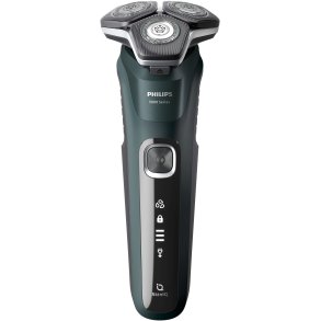 Philips Series 5000 Wet and Dry Barbermaskine m. Rensekapsler og Etui, Mørkegrøn