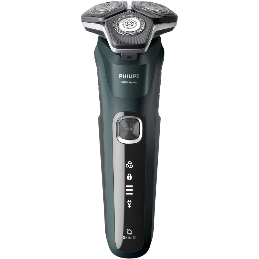 Philips Series 5000 Wet & Dry Rasierer mit Reinigungskapseln und Etui, Dunkelgrn