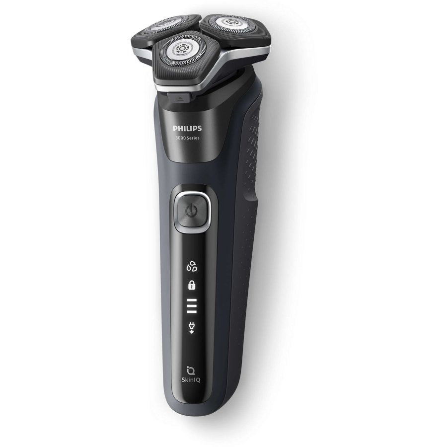 Philips Series 5000 Wet & Dry Rasierer mit Reinigungskapsel, Hybrid-Styler und Etui, Dark Chrome