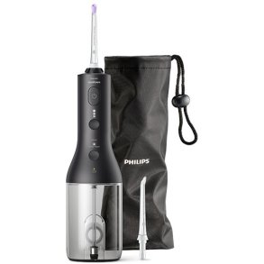 Philips Sonicare Power Flusser 3000 Akku-Mundwasser, Schwarz