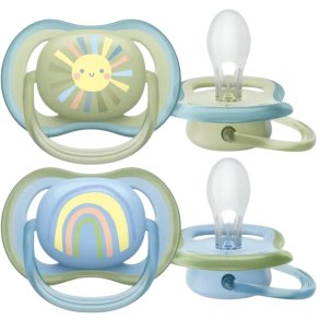 Philips Avent Ultra Air Sutter 0-6 mdr. 2 stk, Pastel Gr�n/Bl�