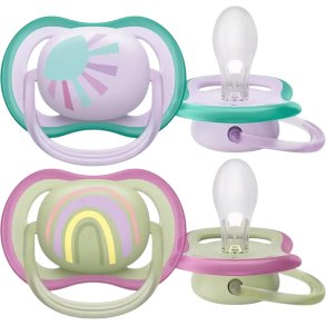 Philips Avent Ultra Air Fopspenen 06 mnd. 2 stuks, Pastelgroen/Roze