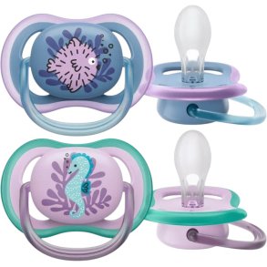 Philips Avent Ultra Air Schnuller 618 Monate 2er Set, Rosa/Blau