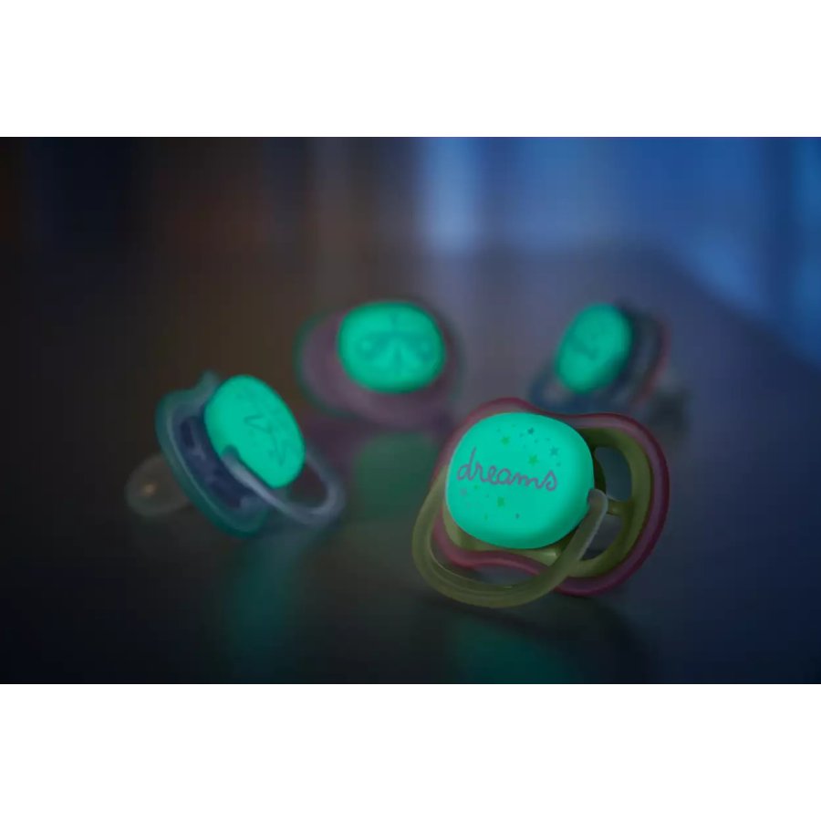 Philips Avent Ultra Air Schnuller mit Licht 06 Monate 2er Set, Multi