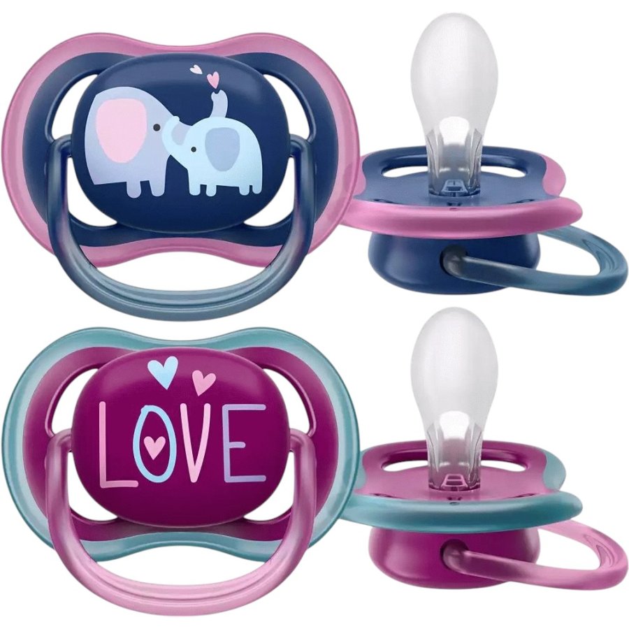 Philips Avent Ultra Air Schnuller 18+ Monate 2er Set, Love
