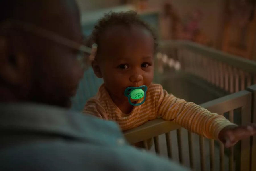 Philips Avent Ultra Air Schnuller mit Licht 618 Monate 2er Set, Mond/Stern