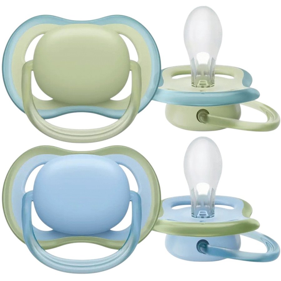Philips Avent Ultra Air Schnuller 06 Monate 2er Set, Pastellgrn/Blau