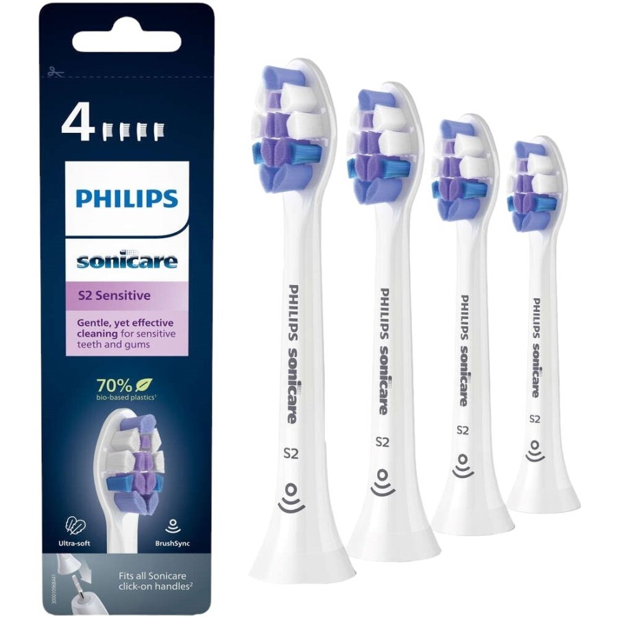 Philips Sonicare S2 Sensitive Zahnbrstenkopf 4er Set, Wei