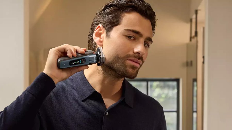 Philips Series i9000 Elektrischer Rasierer mit SkinIQ fr Nass- und Trockenrasur, Taubenblau