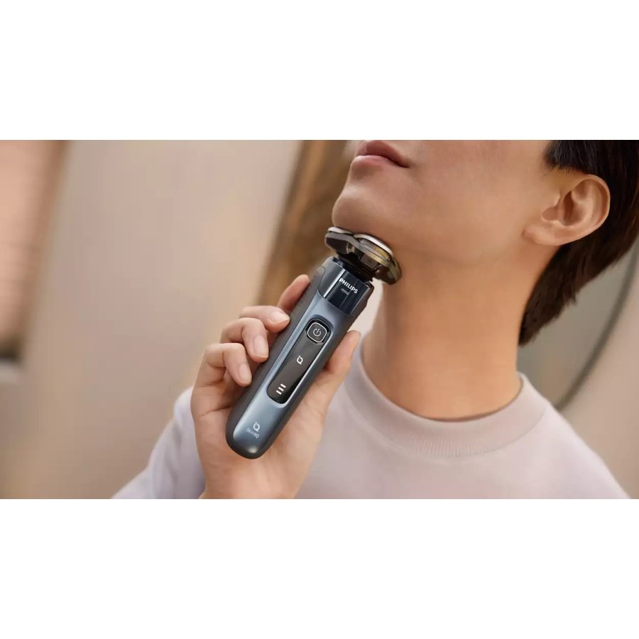 Philips Series i9000 Elektrischer Rasierer mit SkinIQ fr Nass- und Trockenrasur, Taubenblau
