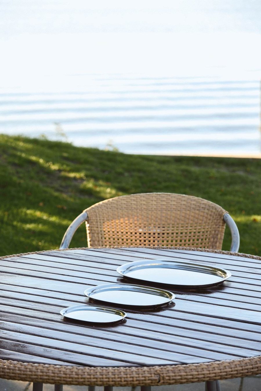 Piet Hein Superellipse Tablett 24x32 cm, Stahl