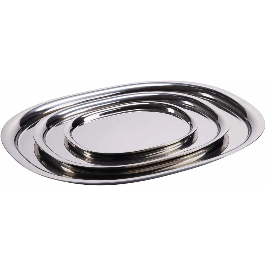 Piet Hein Superellipse Tablett 3teilig, Stahl