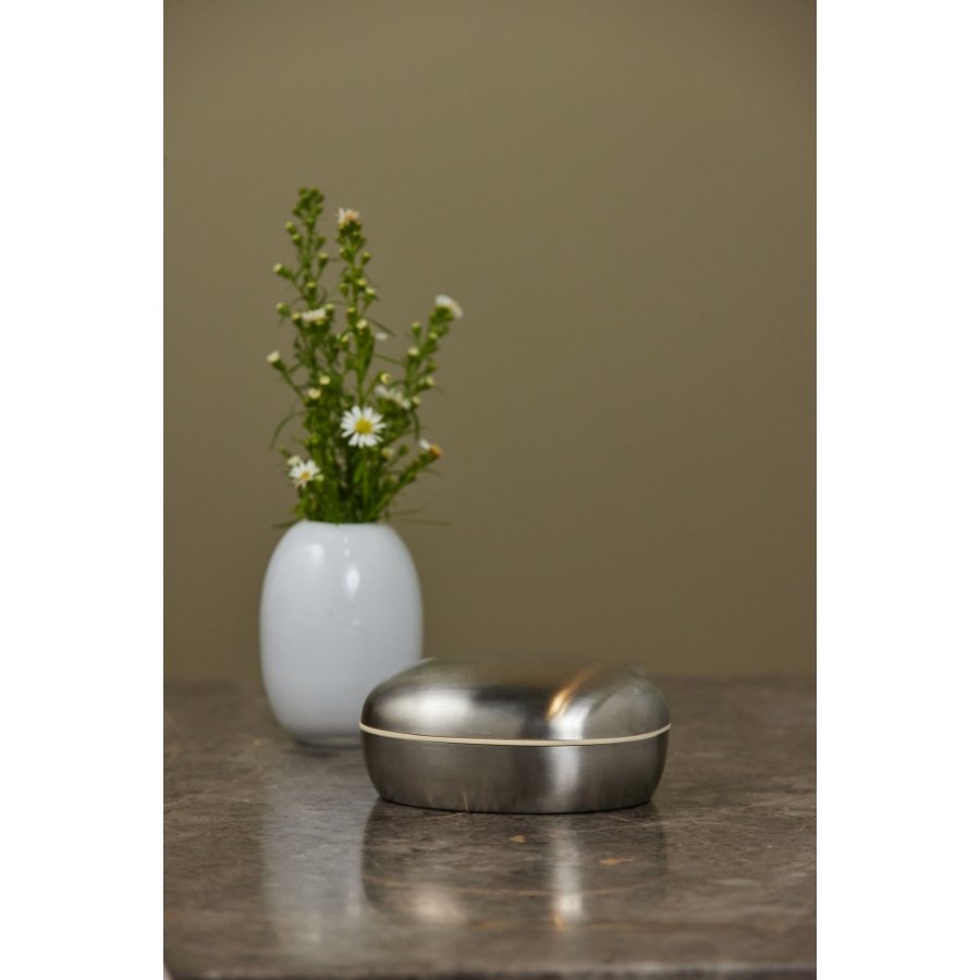 Piet Hein Smykkeskrin 13 cm, Blankt Stl