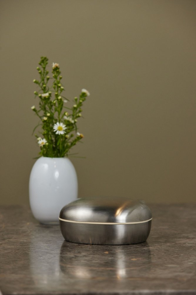 Piet Hein Smykkeskrin 13 cm, Blankt Stl
