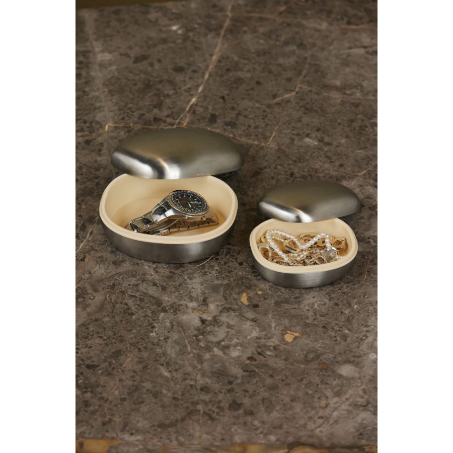 Piet Hein Smykkeskrin 13 cm, Blankt Stl