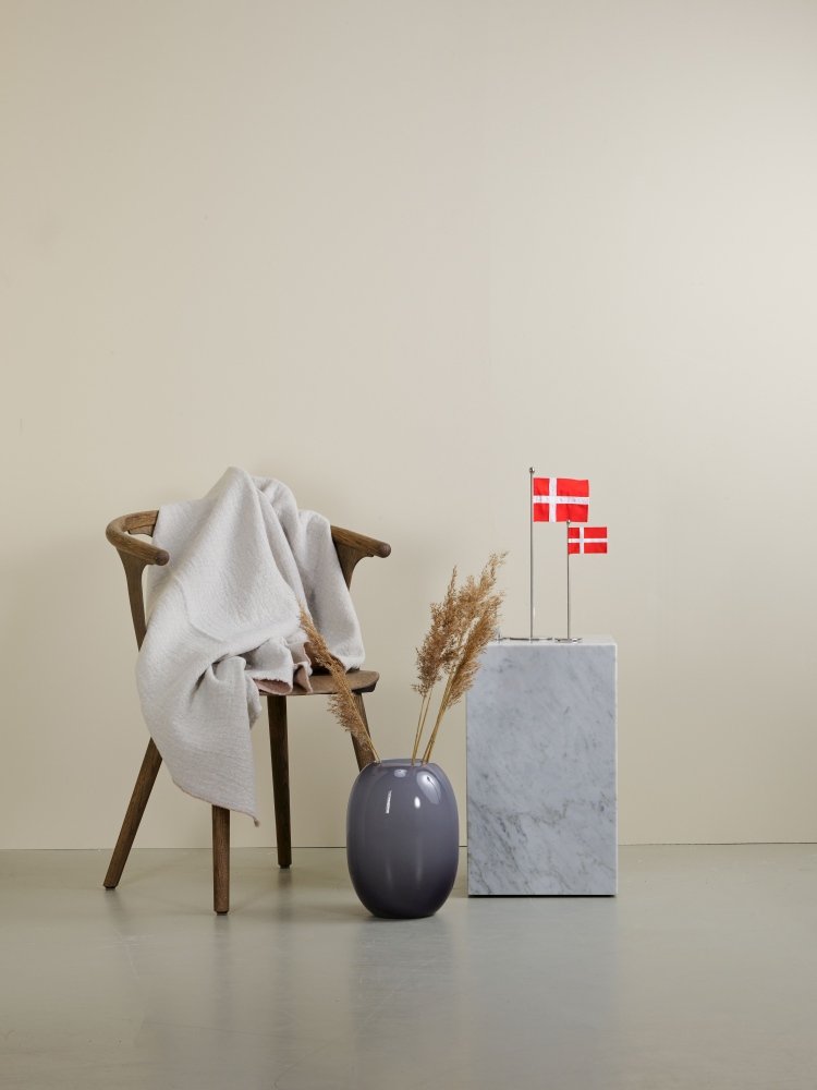 Piet Hein Bordflag H35 cm, Brstet Stl