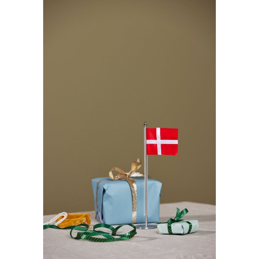 Piet Hein Bordflag H35 cm, Brstet Stl