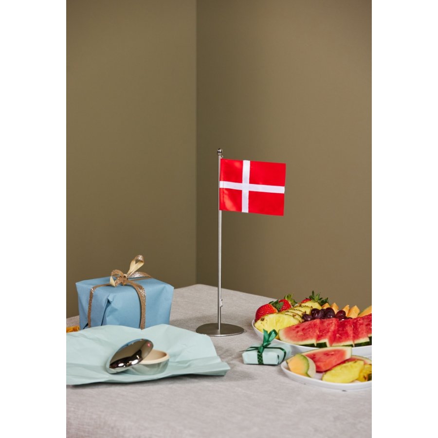 Piet Hein Bordflag H50 cm, Brstet Stl