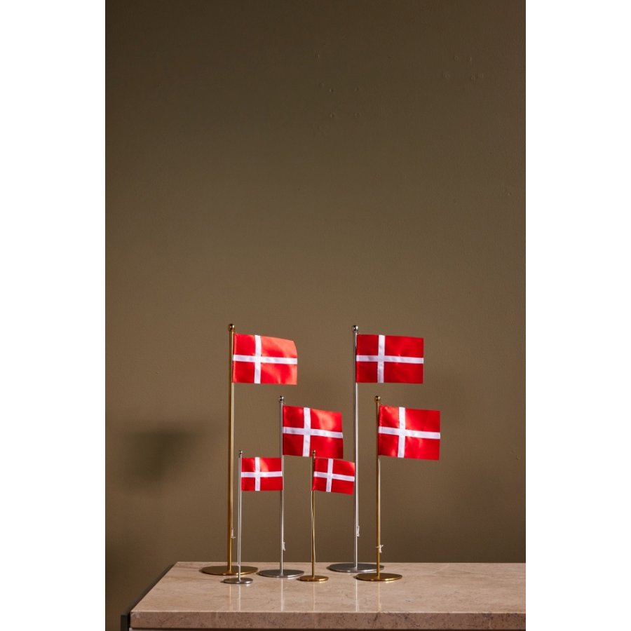 Piet Hein Bordflag H35 cm, Messing