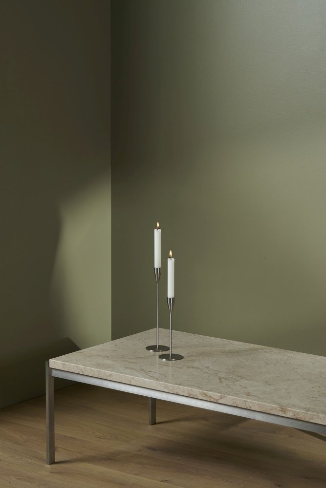 Piet Hein Lysestagest Venus/Jupiter 2 stk, Brstet Stl