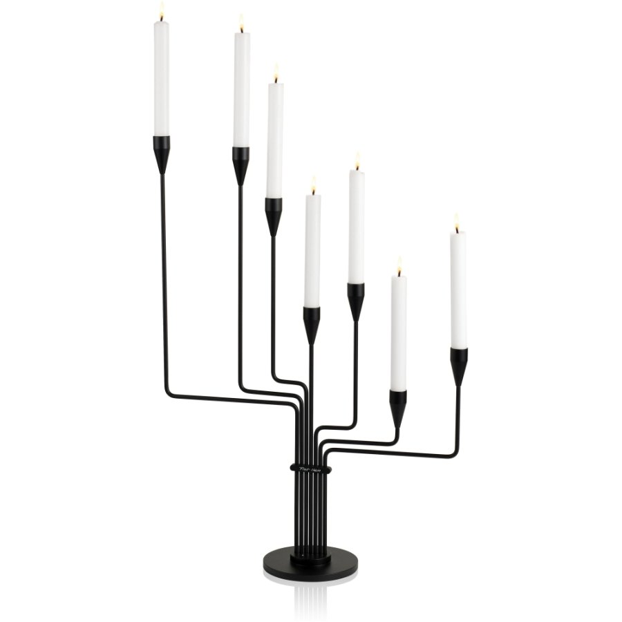 Piet Hein Lysestage Karlsvognen H63 cm, Sort