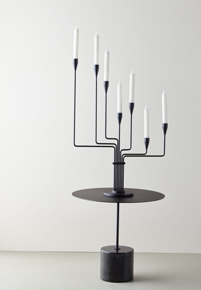 Piet Hein Kerzenhalter Sydkorset H38cm, Schwarz