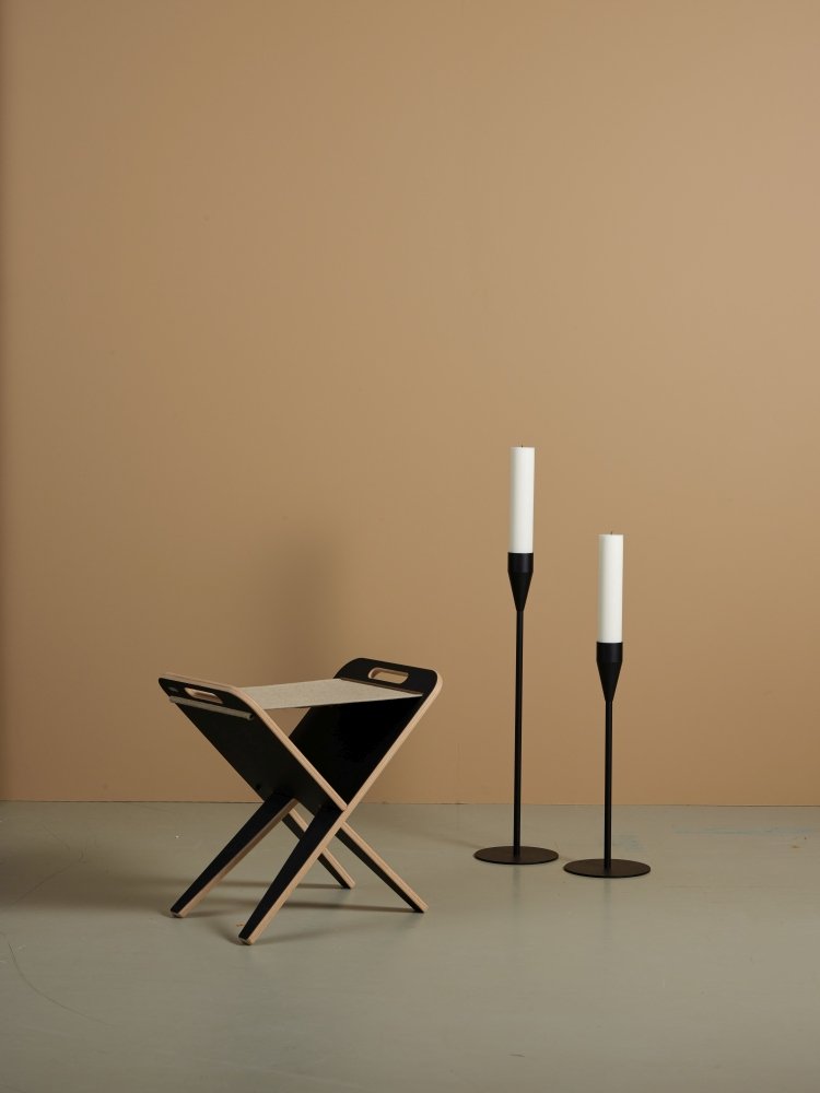 Piet Hein Maxi Lysestagest Venus/Jupiter 2 stk, Sort