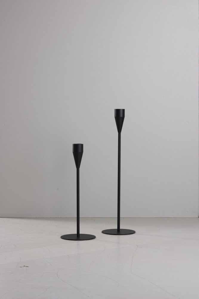 Piet Hein Maxi Lysestagest Venus/Jupiter 2 stk, Sort