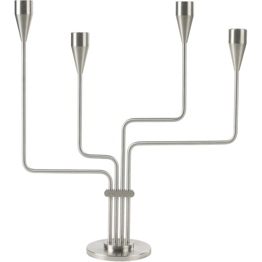 Piet Hein Lysestage Sydkorset H38 cm, Brstet Stl