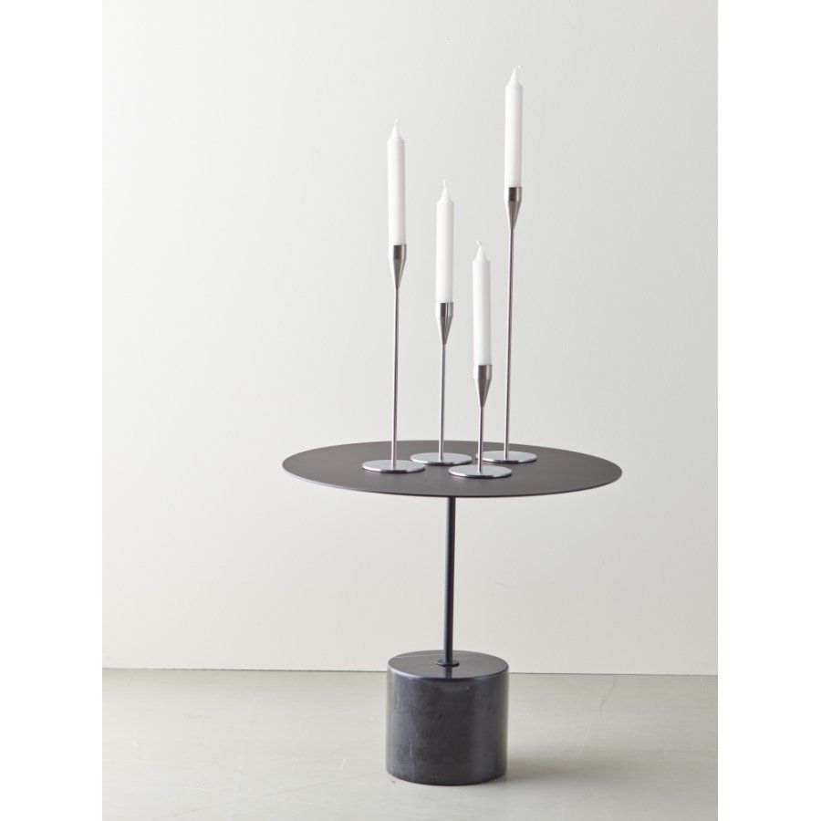 Piet Hein Lysestage Mars H14 cm, Brstet Stl