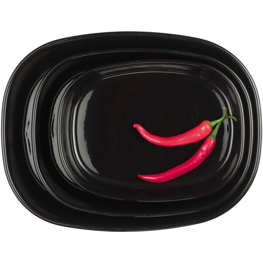Piet Hein Superellipse Fad 23x30 cm, Sort