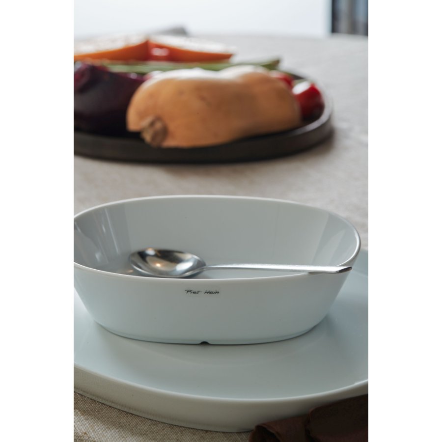 Piet Hein Superellipse Dyb Tallerken 18 cm, Hvid