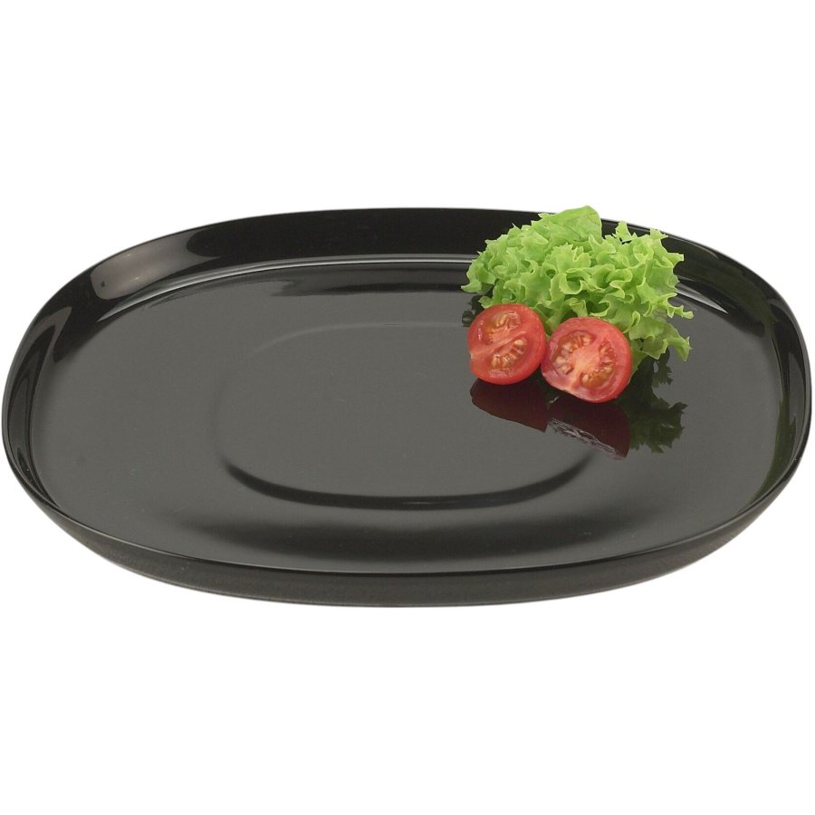 Piet Hein Superellipse Tallerken 24 cm, Sort